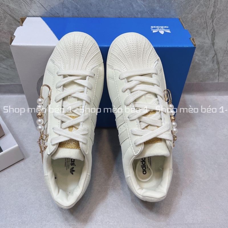 Giày thể thao super star das mũi sò đai xích ngọc fullbox