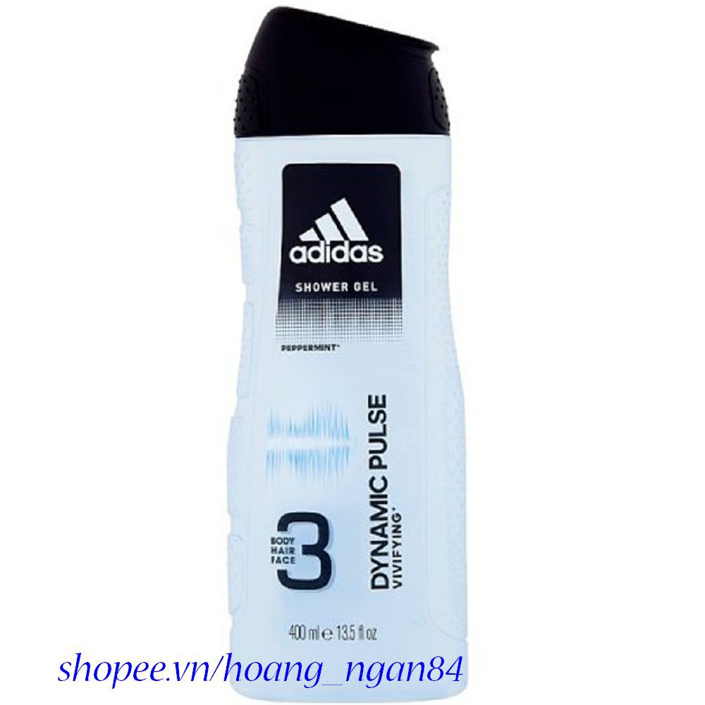 Sữa tắm, dầu gội, sữa rửa mặt Adidas 3 in 1, dung tích 400ml, hàng chính hãng