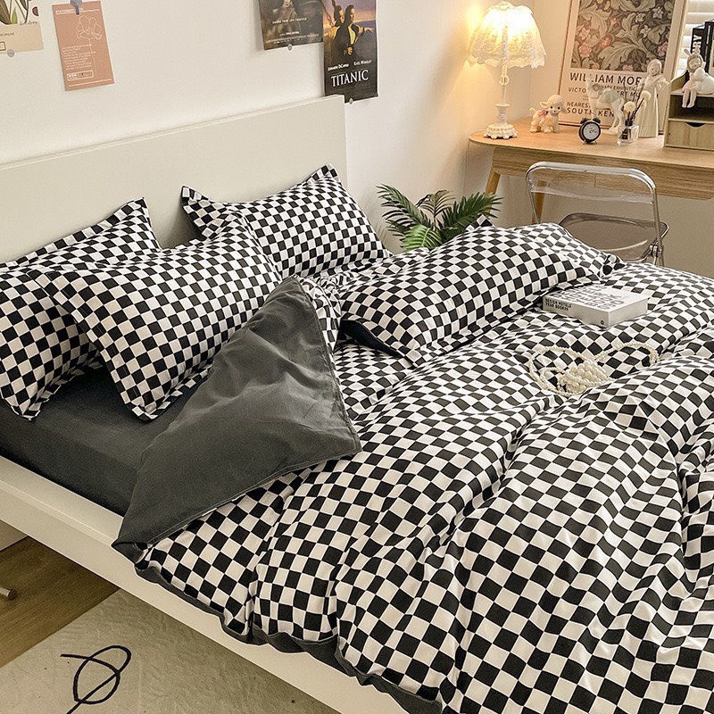 Sét Poly,Sét Poly Cotton Mẫu Đen Trắng Nhập Khẩu