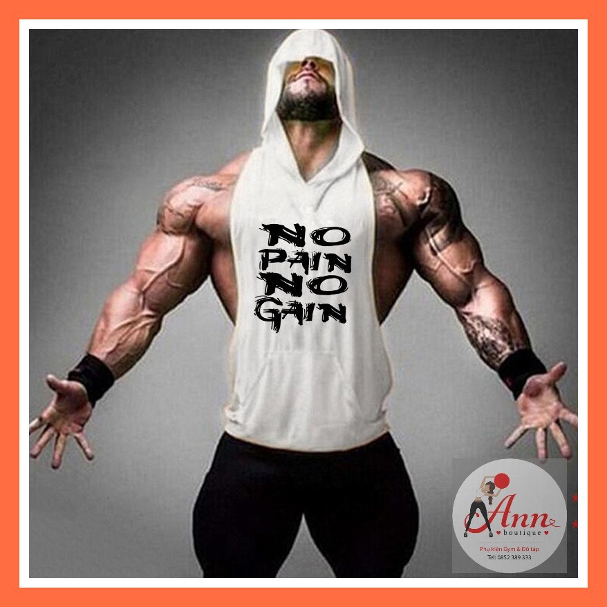 Áo ba lỗ tập gym cho anh em có mũ -MU001