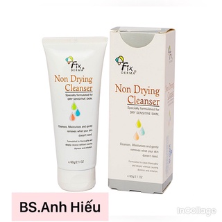 Sữa rửa mặt dành cho da nhạy cảm Fixderma Non Drying Cleanser 60g