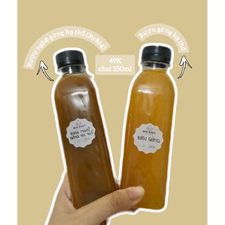 RƯỢU GỪNG VÀ RƯỢU NGHỆ HẠ THỔ BA TRĂNG (chai 250ml)