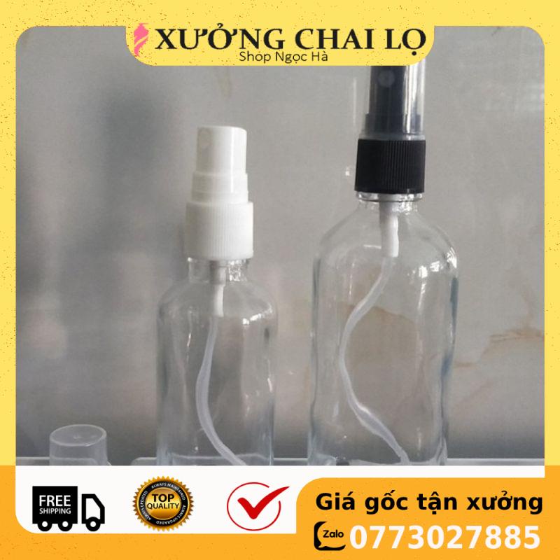 Chai Xịt Phun Sương ❤ GIÁ RẺ NHẤT ❤ Chai xịt phun sương Thủy Tinh 50ml,100ml chiết nước hoa, mỹ phẩm, phụ kiện du lịch