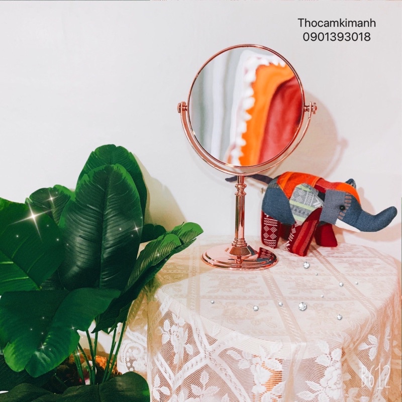 Gương trang điểm 2 mặt cao cấp xoay 360 độ ( có 1 mặt phóng đại gấp 3 lần )