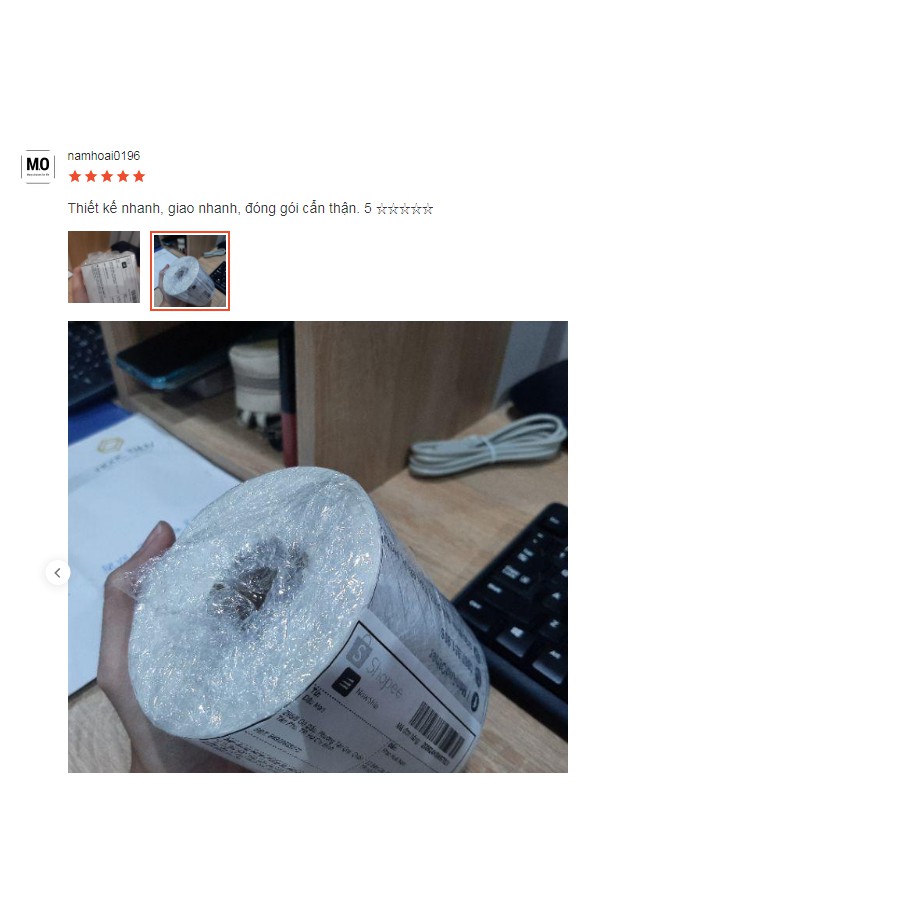Cuộn tem decan in vận đơn, phiếu giao hàng in sẵn tên SHOP