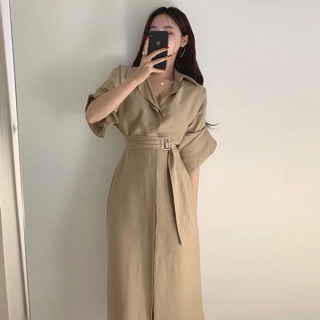 Đầm dài thắt eo