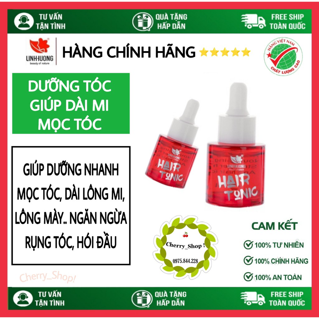 Serum Hair Tonic Linh Hương, Giúp Dưỡng Tóc, Mọc Tóc, Ngăn Ngừa Rụng Tóc, Làm Dài Mi, Lông Mày