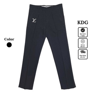 Quần Tây Nam Hàn Quốc ống côn cao cấp thêu logo LV phong cách trẻ trung lịch lãm trẻ trung
