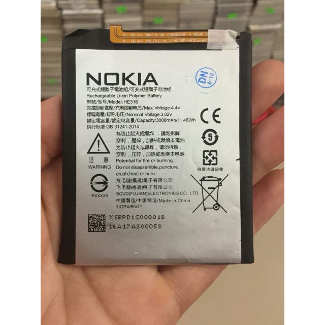 Pin Nokia 6 HE316 xịn bảo hành 3 tháng đổi mới