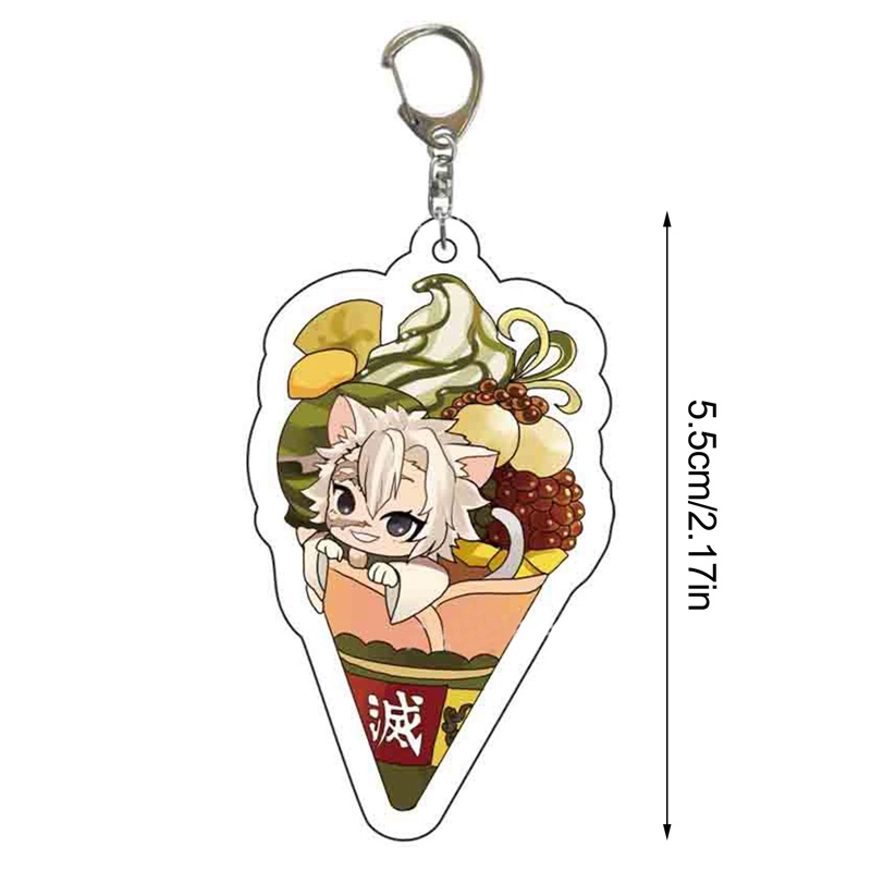 Hoa Mới Móc Chìa Khóa Bằng Acrylic Hình Demon Slayer Brinco Blade of Ghost Kamado Tanjirou Yaiba