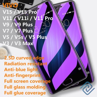 Kính cường lực bảo vệ toàn màn hình chống bức xạ cho Vivo V15 V11 V11i Pro V9 V7 V5 Plus V5s V3 Max