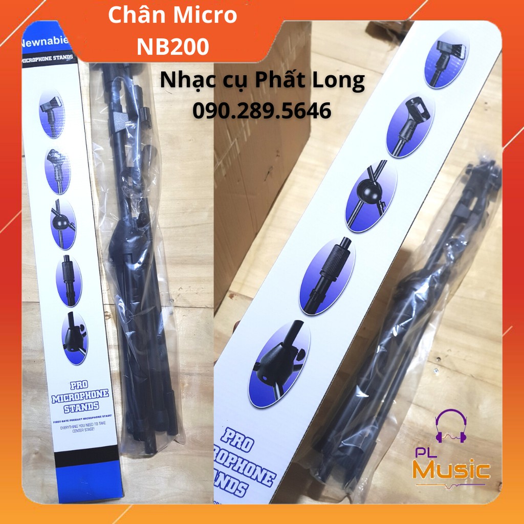 Chân micro đứng Cao cấp Newnabie chính hãng | Model NB 200 Phân phối bởi Phất Long Music