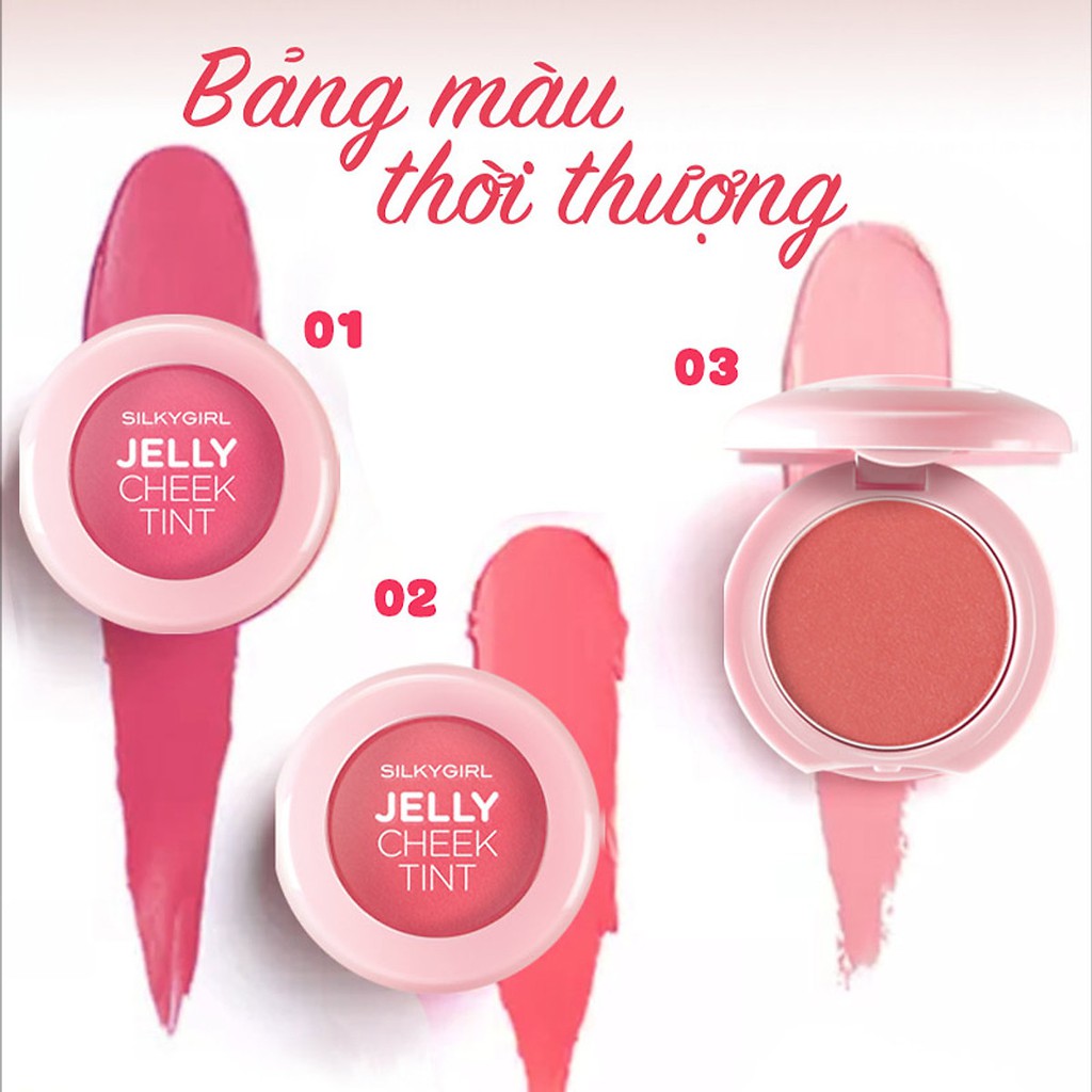 Má Hồng Dạng Thạch Silkygirl Jelly Cheek Tint-[Cocolux]