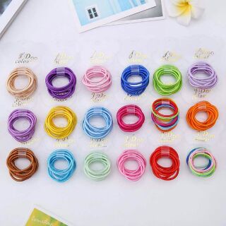 Set 10  dây chun buộc tóc màu size nhỏ cho bé