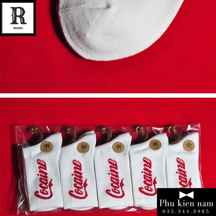 Tất Nam Nữ Cổ Cao Freesize 100% Ảnh Thật BAPE Cá mập T019