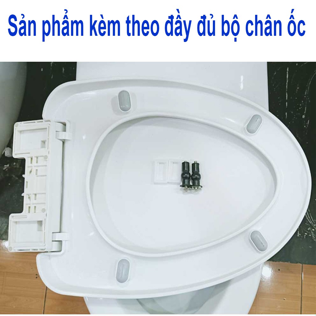 Nắp đậy bồn cầu Inax thay thế cho các mã số C-702, C-900, C-909, C-918, C-991, C-959, nắp rơi êm đầy đủ phụ kiện chân ốc