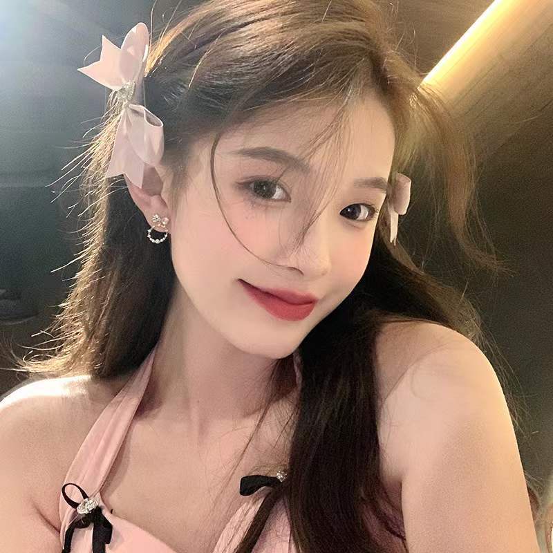 Kẹp Tóc Hình Nơ Đính Đá Lấp Lánh Thời Trang Cho Nữ