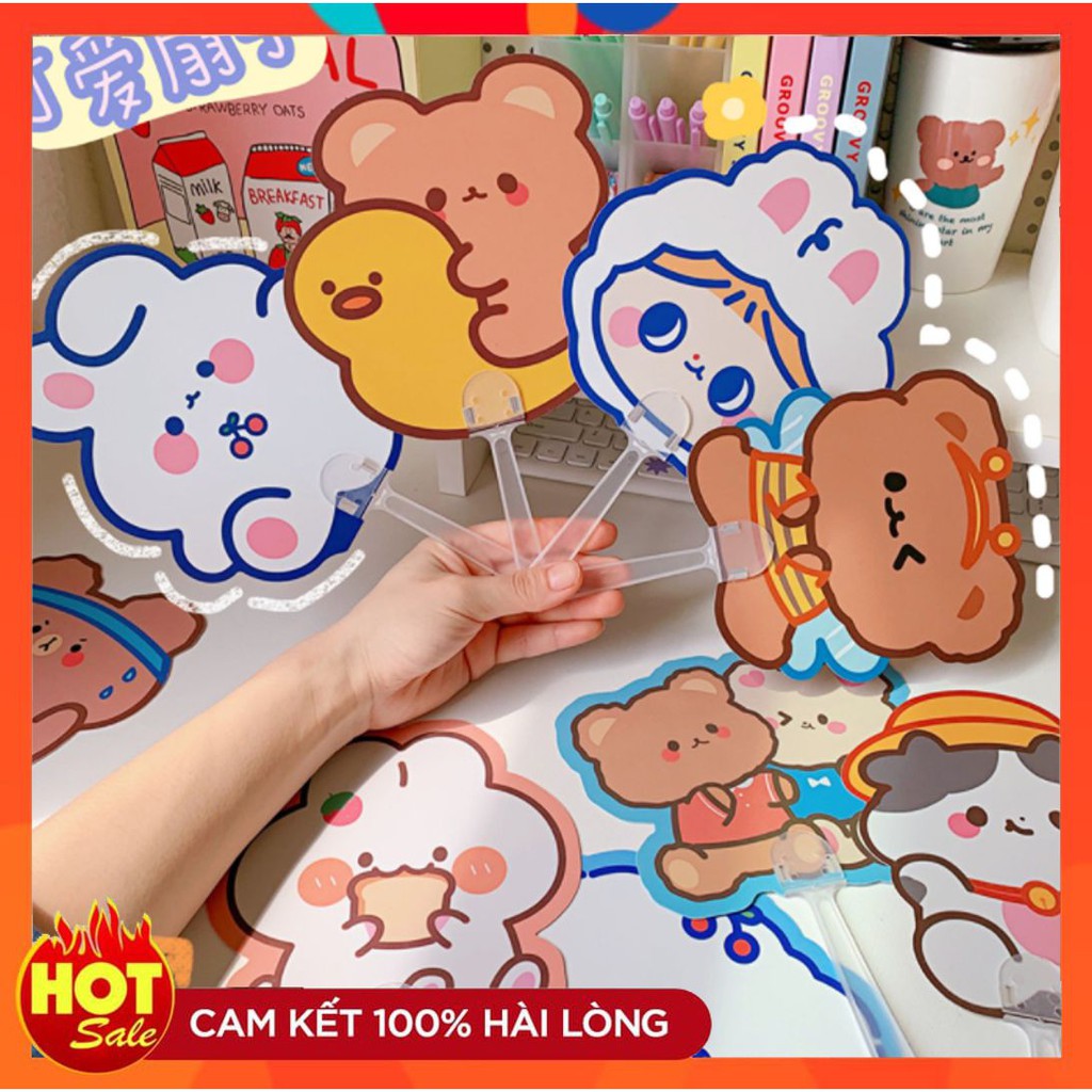 [HOT] QUẠT NHỰA CẦM TAY MINI HOẠ TIẾT HOẠT HÌNH ĐÁNG YÊU NHIỀU KIỂU TUỲ CHỌN PHONG CÁCH HÀN QUỐC