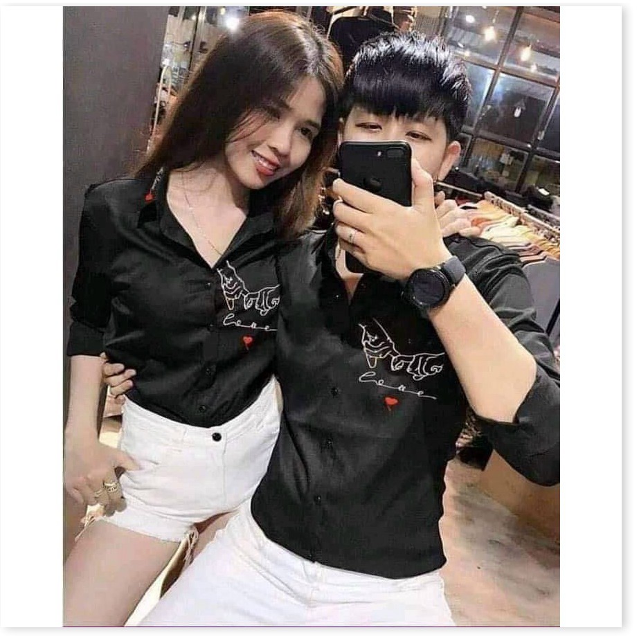 Áo sơ mi cặp đôi siêu đẹp , hottrend cho các bạn trẻ hot 2021 KME FASHION
