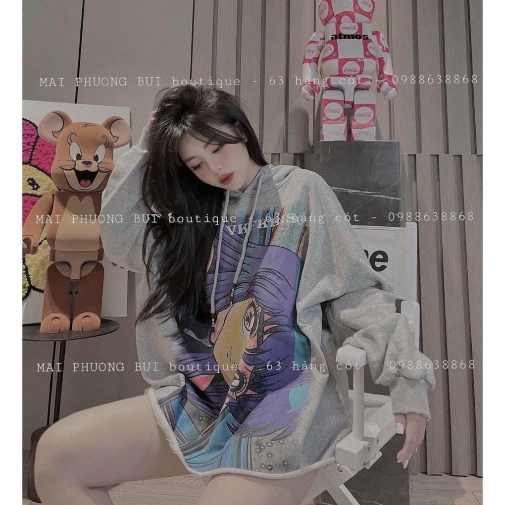 Áo hoodie nữ form rộng, áo hoodie nữ có mũ siêu dễ thương chất nỉ dày dặn dễ mix đồ siêu cá tính Tây Thi Shop | BigBuy360 - bigbuy360.vn