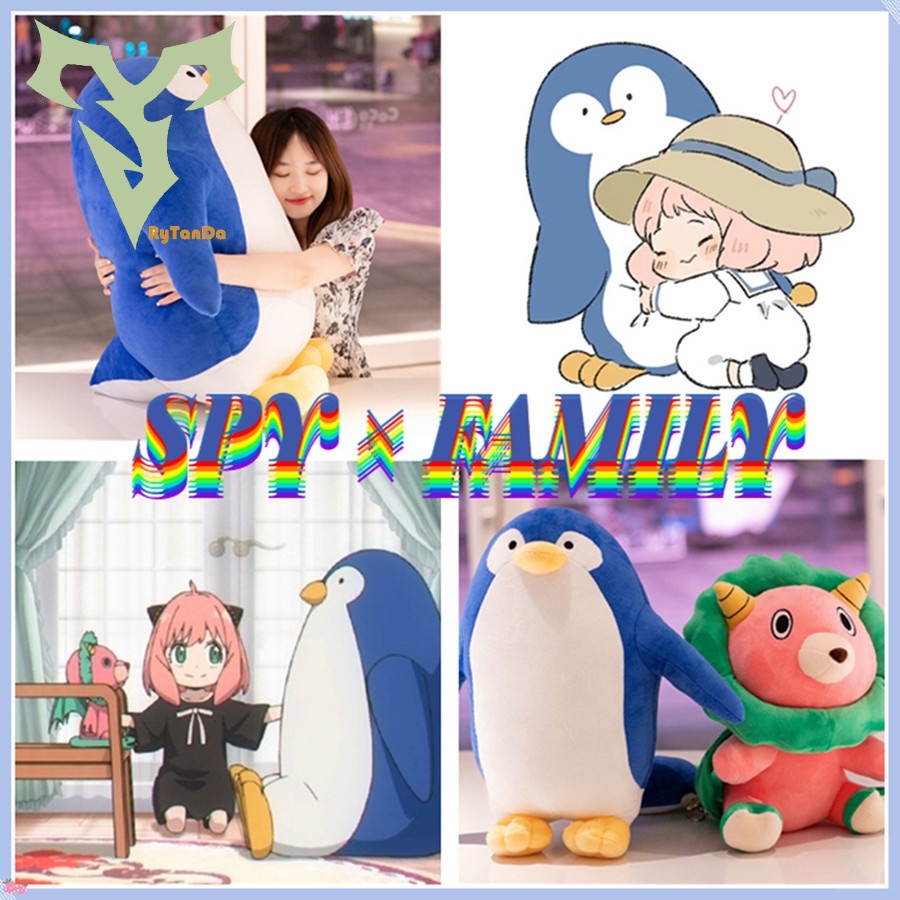1：1Phục hồi các nhân vật hoạt hình ✨ Siêu lớn  SPY X FAMILY tập Người bạn mới của Anya là con chim cánh cụt đáng yêu cỡ 85cm Sản phẩm mới