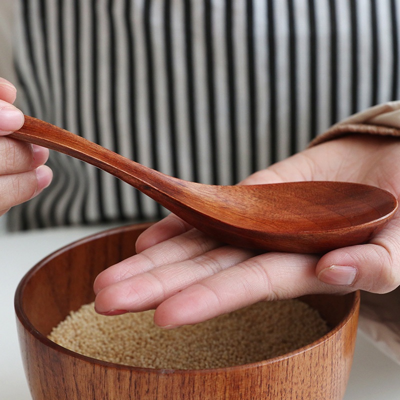 Muỗng Múc Canh Bằng Gỗ Tự Nhiên Thiết Kế Đơn Giản
