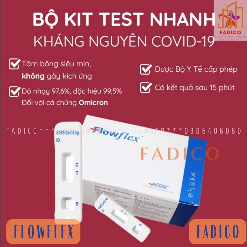 [HCM-Ship hỏa tốc]kit test nhanh covid 19 Flowflex của mỹ, bộ kit test nhanh covid tại nhà-fadico