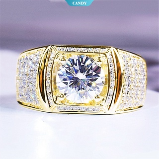 Nhẫn Đính Kim Cương 3 Carat Lab Moissanite Dành Cho Nam