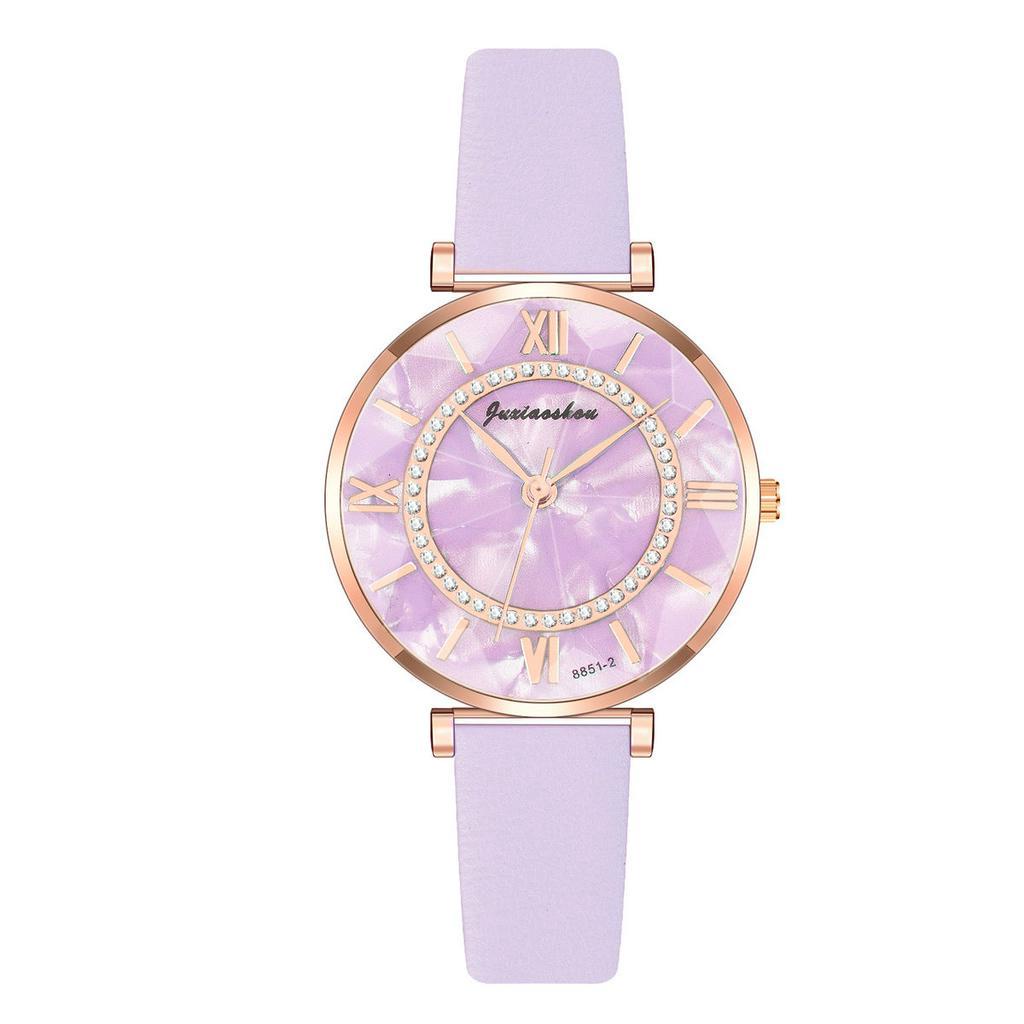 Đồng Hồ Nữ Dây Da Mặt Đá Hoa Cương Thời Trang