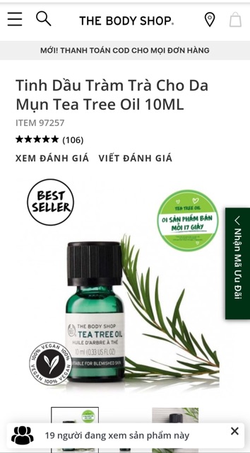 (SS) mặt nạ than, chấm mụn tea tree oil