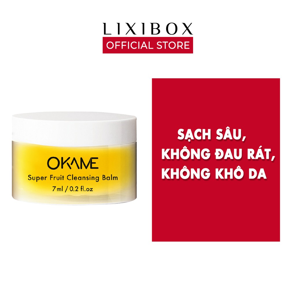 Sáp tẩy trang dễ nhũ hoá, làm sạch sâu Okame Super Fruit Cleansing Balm - 7ml