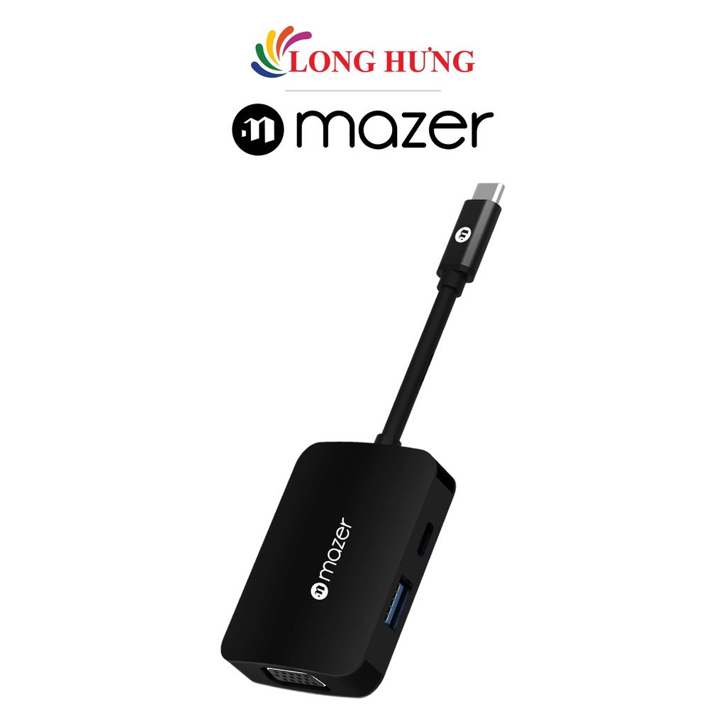 Cổng chuyển đổi Mazer Type-C Multiport 4-in-1 Adapter M-UC2MULTI4040 - Hàng chính hãng