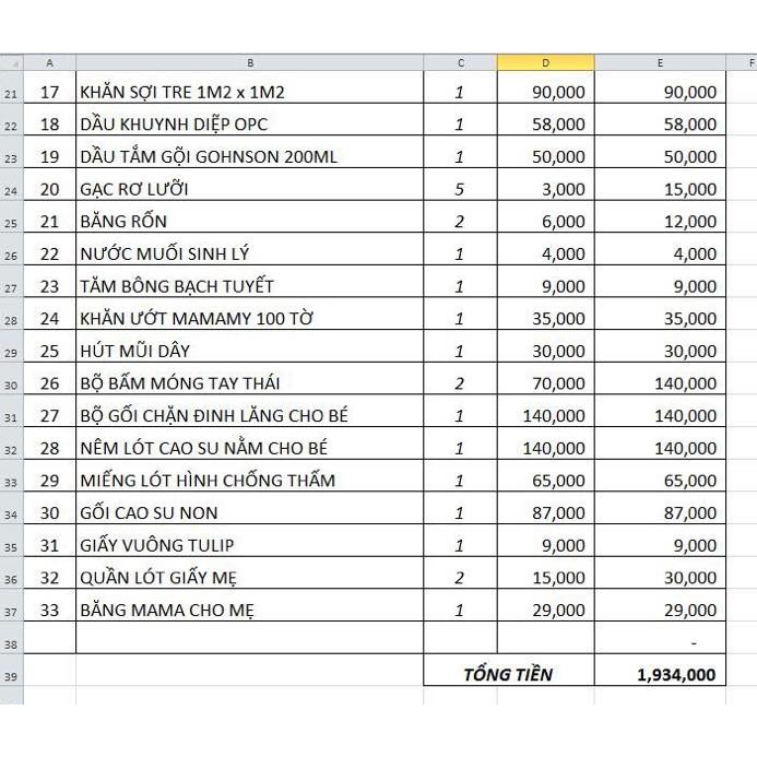SET ĐỒ SƠ SINH TRỌN GÓI CHO BÉ