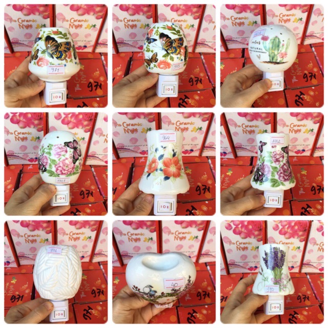 Đèn xông tinh dầu mini 11x9cm giao ngẫu nhiên