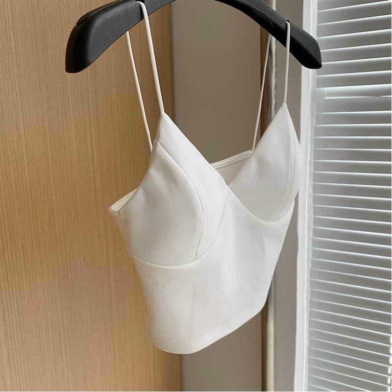 Áo kiểu 2 dây croptop có mút ngực cực xinh