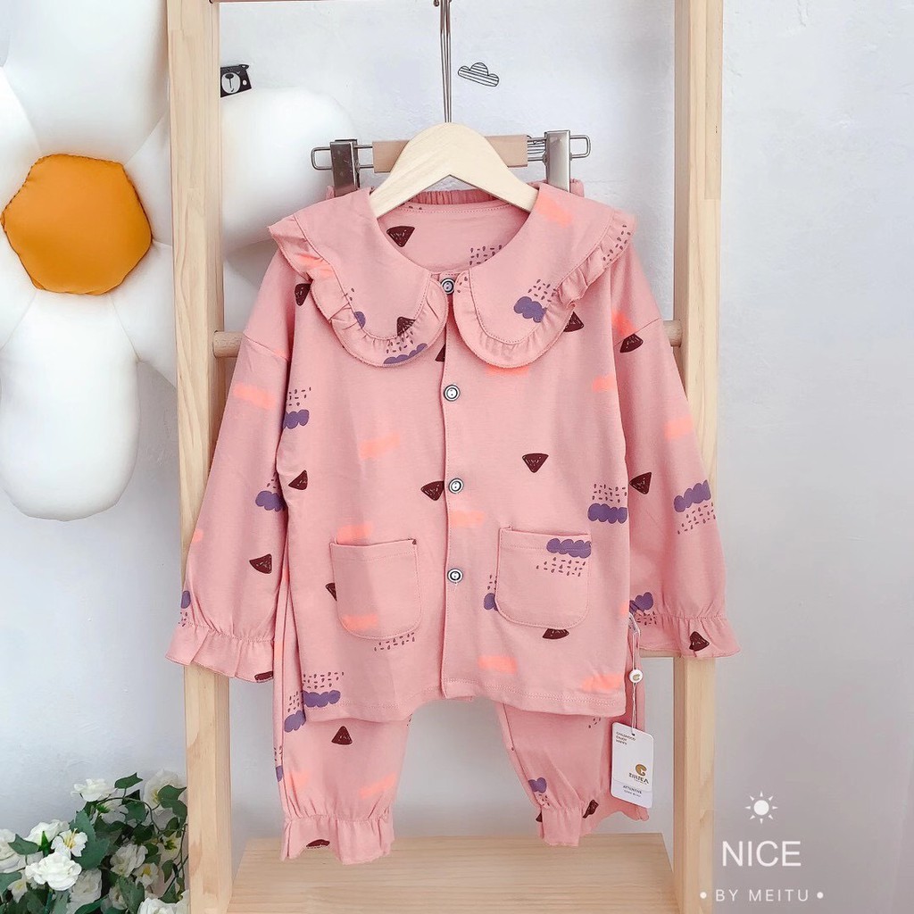 Bộ pijama cotton form to TBKS121 cho bé gái từ 20-35kg