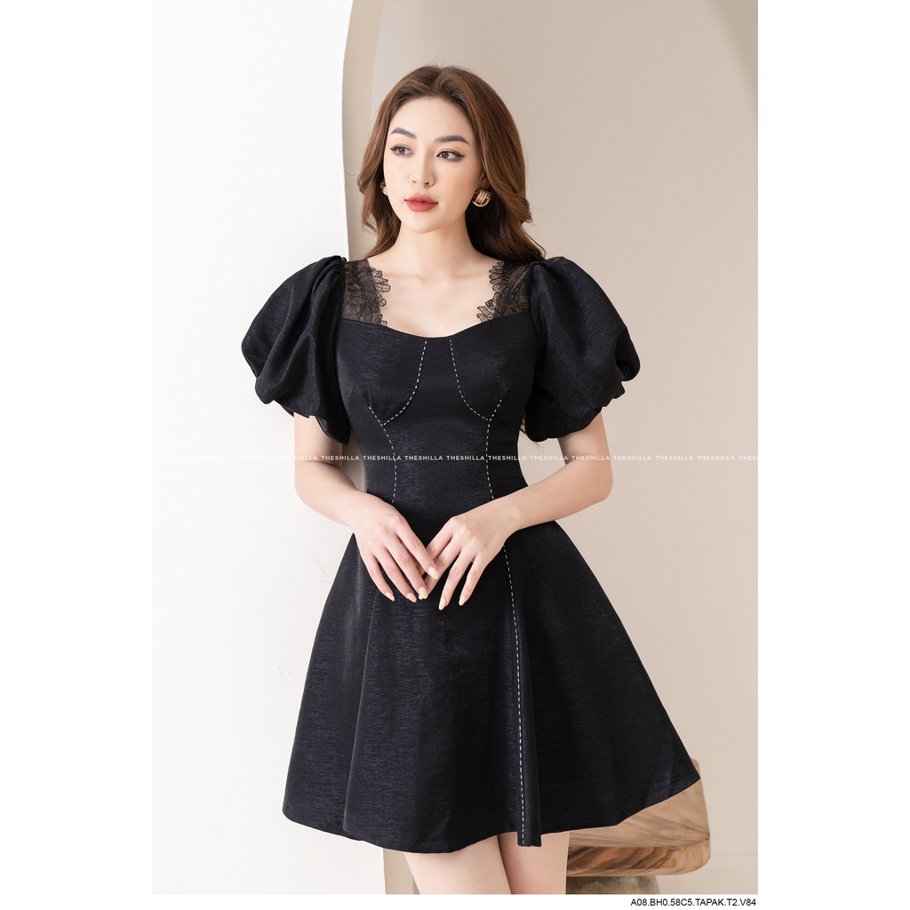 Váy đầm thiết kế cổ ren tùng xoè cao cấp [ Có video + Ảnh thật ] The Shilla - A08-58C5