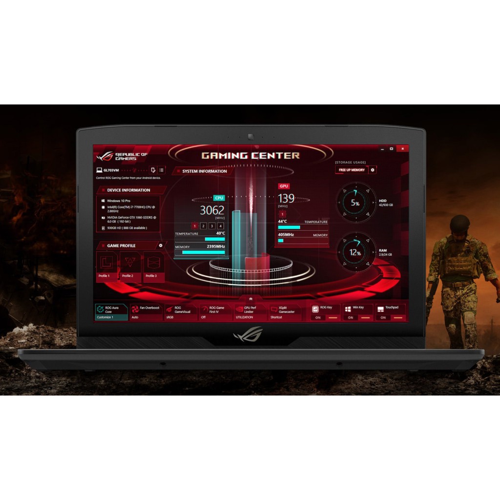 ASUS GL703GE CORE I7 8750H/8G,128+1TB/GTX 1050TI, MÀN 17.3 120GHZ,laptop cũ chơi game và đồ họa | BigBuy360 - bigbuy360.vn