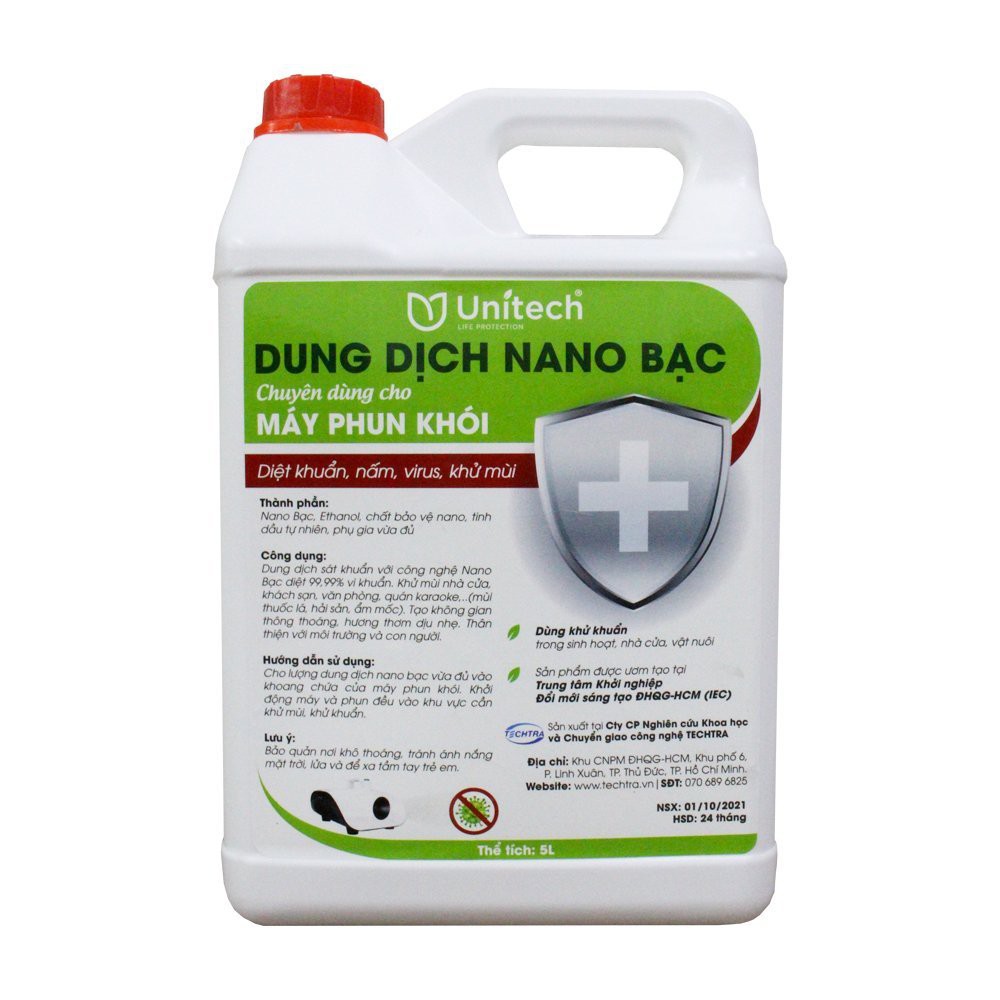 DUNG DỊCH NANO BẠC DIỆT KHUẨN CHUYÊN DỤNG CHO MÁY TẠO KHÓI - Khử mùi ô tô, nhà cửa, nội thất