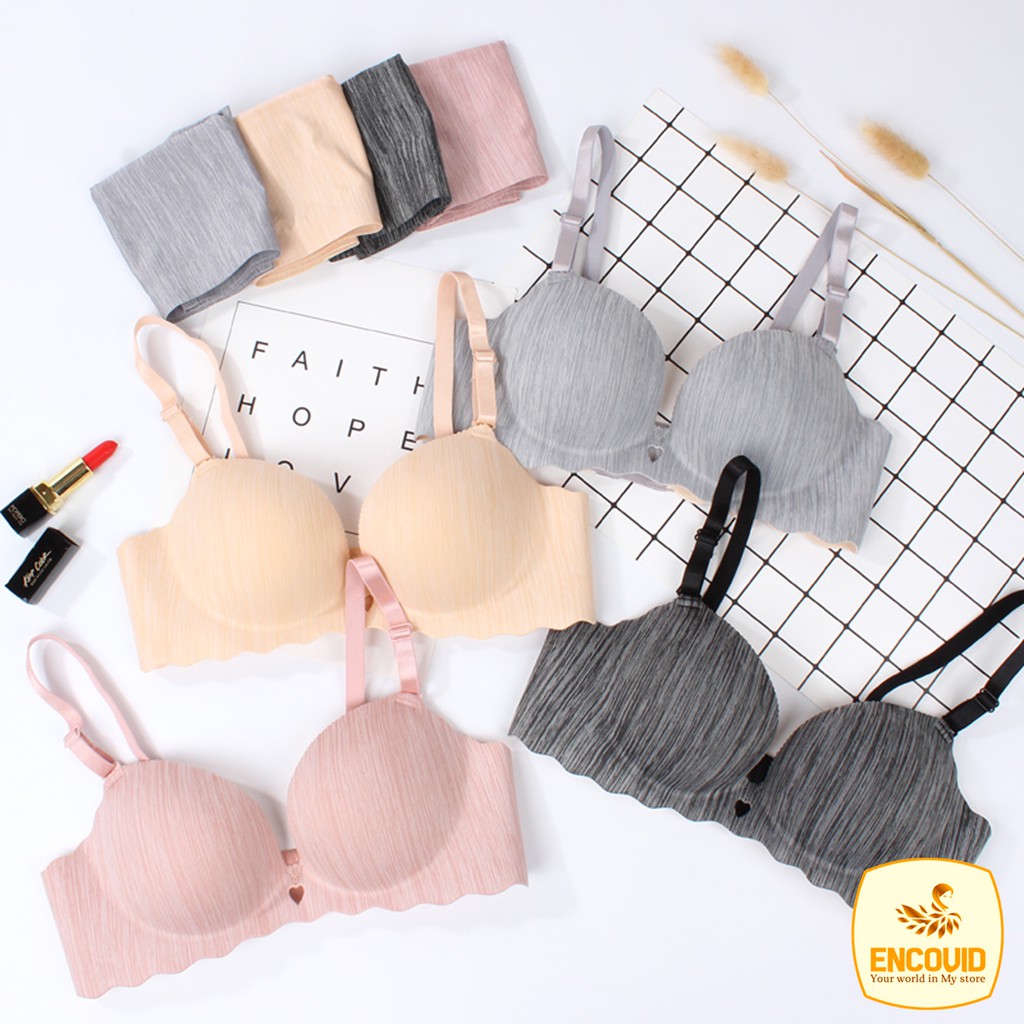 Bộ đồ lót nữ quây su đúc bàn tay không gọng nâng ngực tạo khe siêu đẹp ENCOVID BDT22 | BigBuy360 - bigbuy360.vn