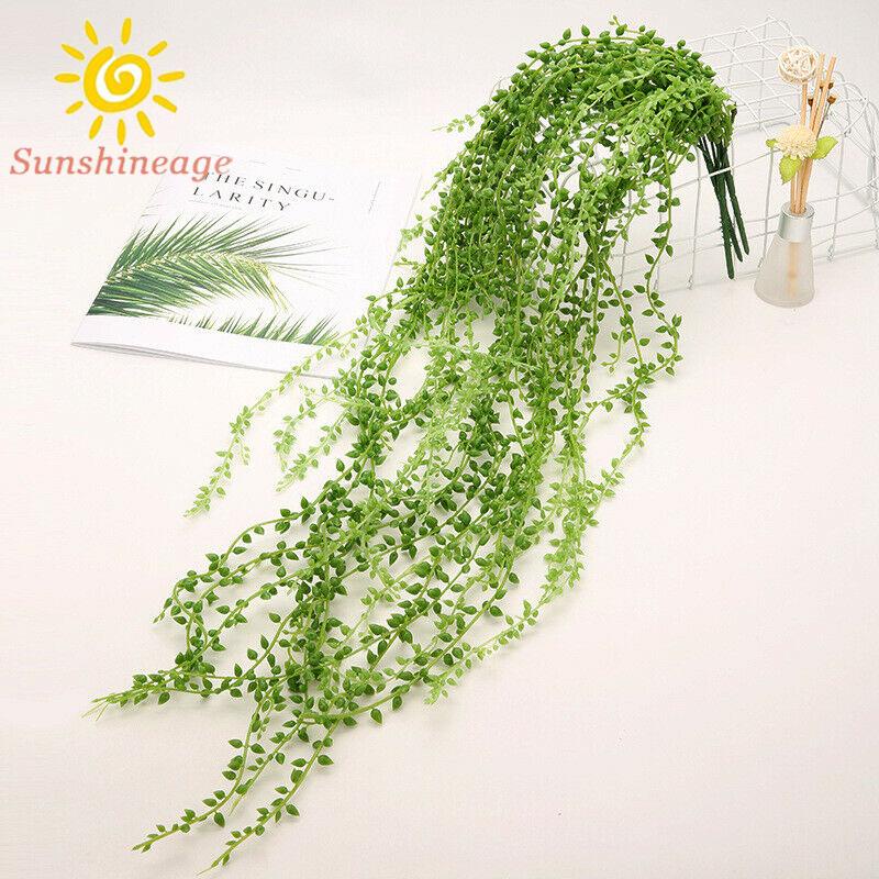 2Pcs Artificial Hanging Vine Leaf Silk Garland Plants Home Wedding Party Decoration