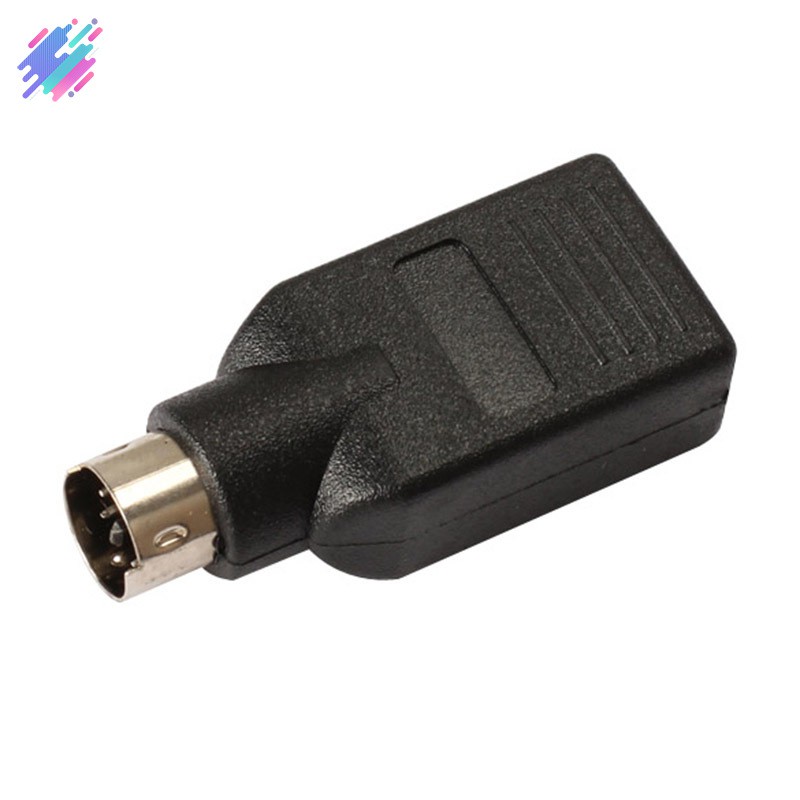 Đầu chuyển đổi cổng USB sang PS2 PS/2 cho chuột/bàn phím máy tính màu đen