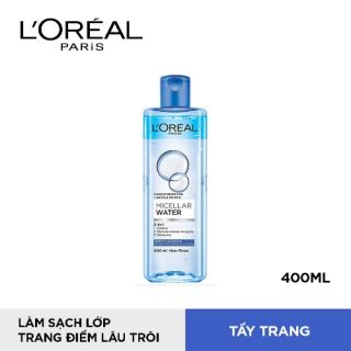 Nước tẩy trang  L'Oreal Paris 3-in-1 Micellar Water Deep Cleansing (làm sạch sâu) (nắp xanh đậm) 400ml