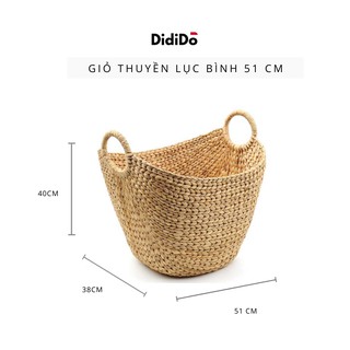 Giỏ đựng đồ lục bình dáng thuyền size XL