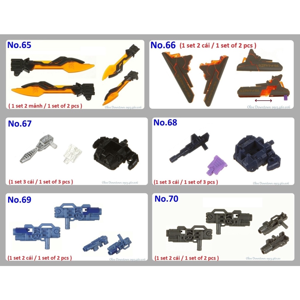 🔸️Phụ kiện Transformers / ACCESSORIES - Khách chọn theo thẻ tên và hình ảnh