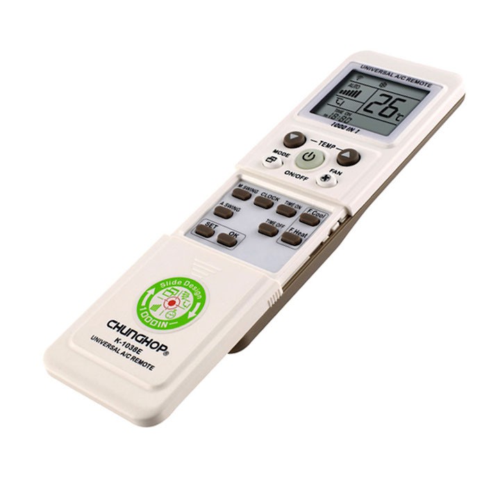 REMOTE ĐIỀU KHIỂN MÁY LẠNH ĐA NĂNG CHUNGHOP K-1038E DÒ MÃ TẤT CẢ CÁC LOẠI ĐIỀU HOÀ MÁY LẠNH