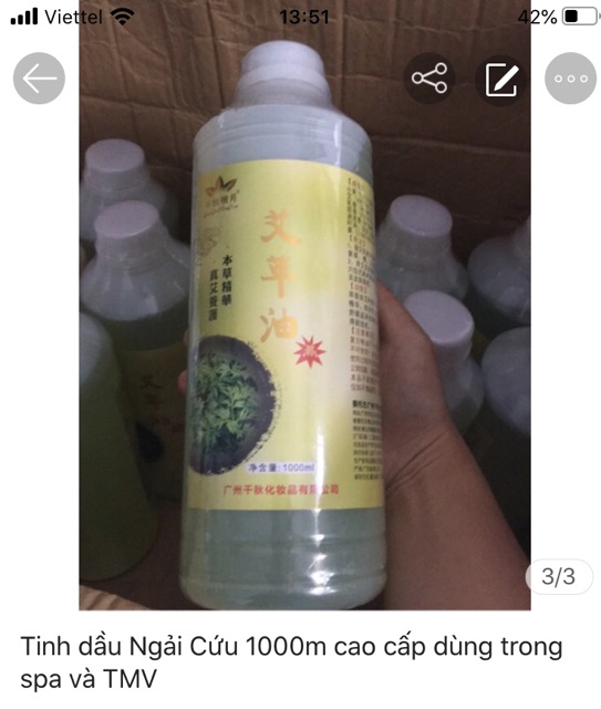 Tinh dầu masa body cao cấp dùng trong spa và TMV gừng già+gừng non+ngải cứu