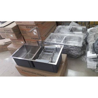 Chậu rửa chén 2 hộc đúc