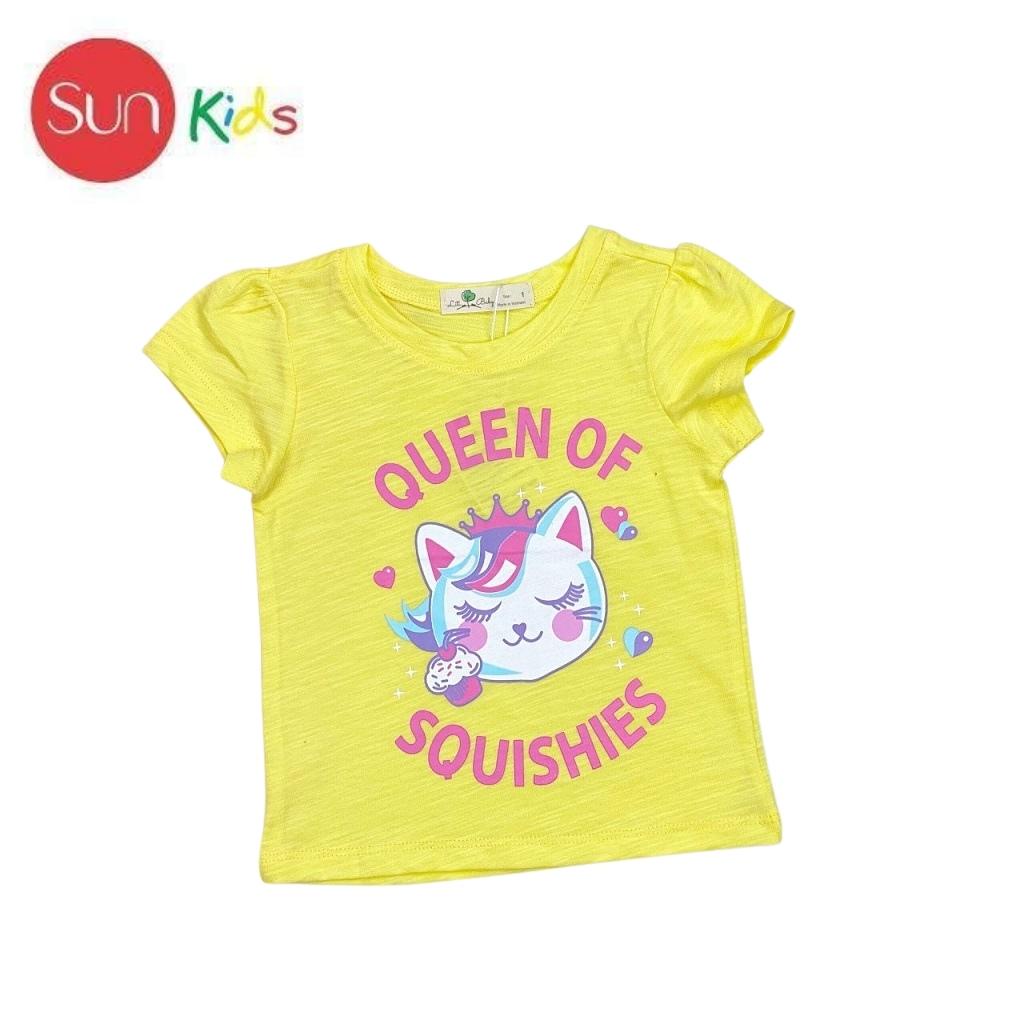 Áo thun cho bé gái, áo phông bé gái chất cotton mềm mát, size 1 - 5 tuổi - SUNKIDS