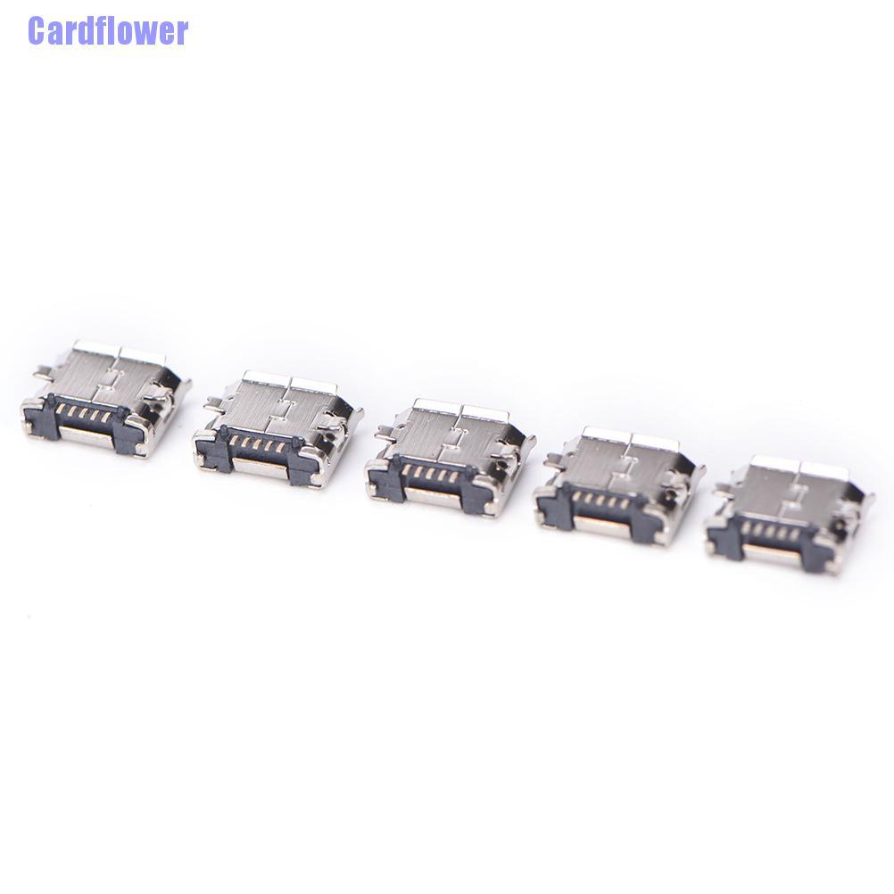 Cardflower  10pcs Micro USB 5pin B type Female Connector For Connector 5 pin Charging Socket Hot sale